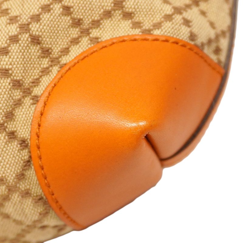 Gucci Tote Bag Diamante 269878 Canvas Beige Orange Chien Pan Gold Hardware