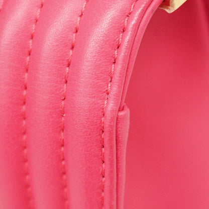 Chanel Shoulder Bag Boy Chanel Lambskin Pink Chien Pan Gold Hardware Women