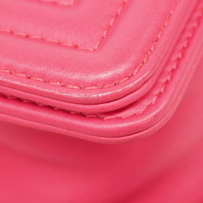 Chanel Shoulder Bag Boy Chanel Lambskin Pink Chien Pan Gold Hardware Women