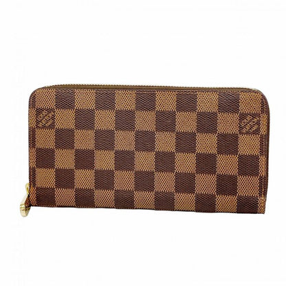 Louis Vuitton Long Wallet Damier Zippy Wallet N60046 Ebène Rose Ballerine Ladies