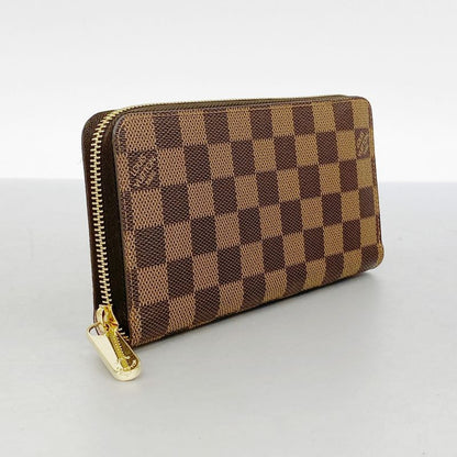 Louis Vuitton Long Wallet Damier Zippy Wallet N60046 Ebène Rose Ballerine Ladies