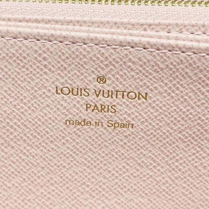 Louis Vuitton Long Wallet Damier Zippy Wallet N60046 Ebène Rose Ballerine Ladies
