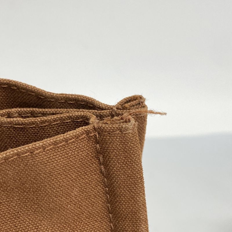 Hermes Tote Bag Fourre Tout MM Canvas Brown Silver Hardware Men Women Unisex