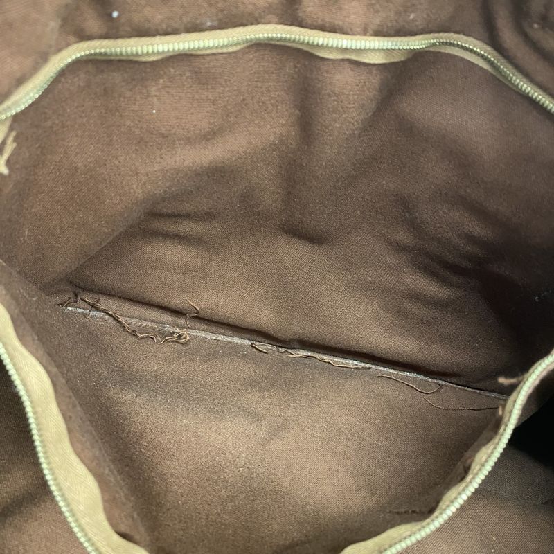 Hermes Tote Bag Fourre Tout MM Canvas Brown Silver Hardware Men Women Unisex