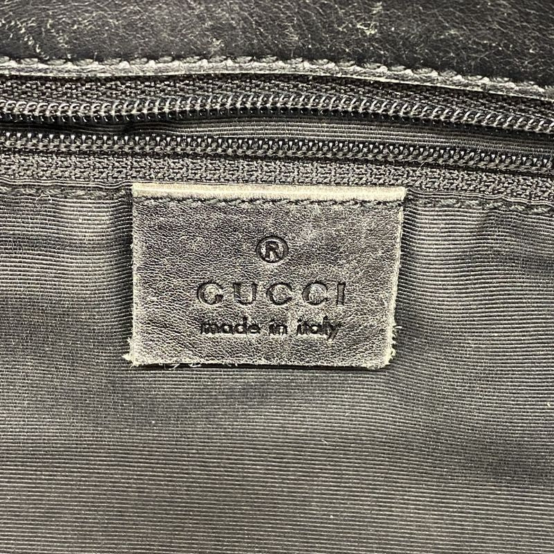 Gucci Tote Bag GG Canvas 31248 Canvas Black Silver Hardware Women's