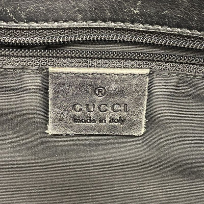 Gucci Tote Bag GG Canvas 31248 Canvas Black Silver Hardware Women's