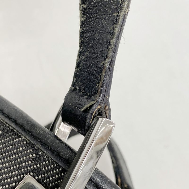 Gucci Tote Bag GG Canvas 31248 Canvas Black Silver Hardware Women's