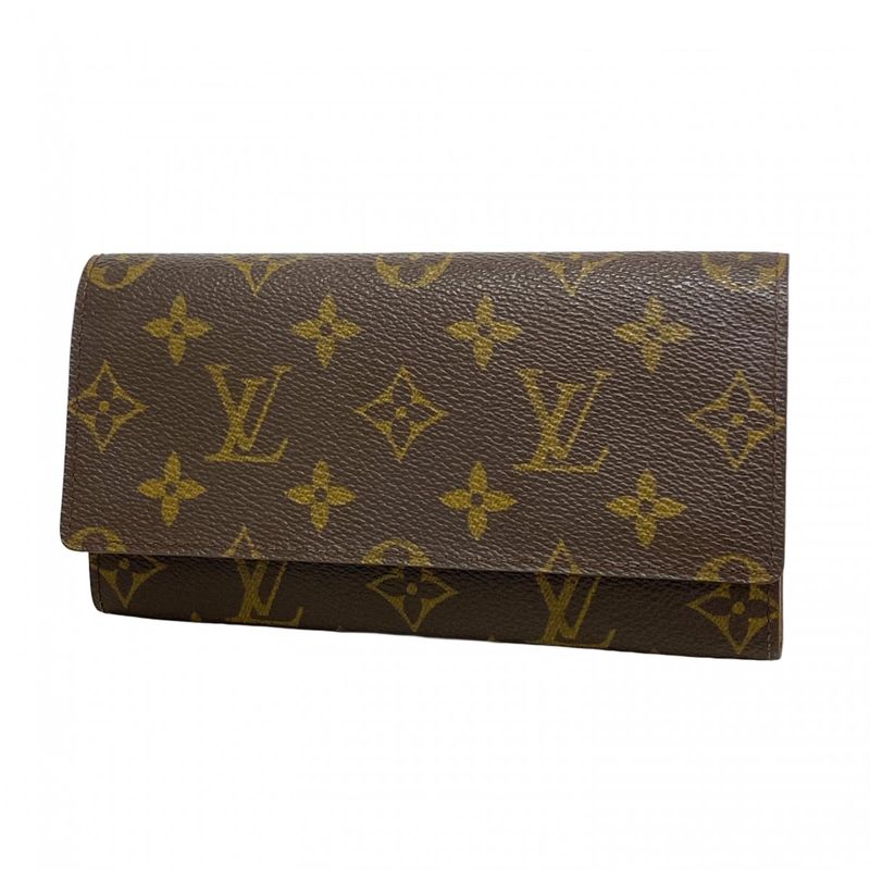 Louis Vuitton Long Wallet Monogram Porte Cirque By Fold M61820 Brown Men Women