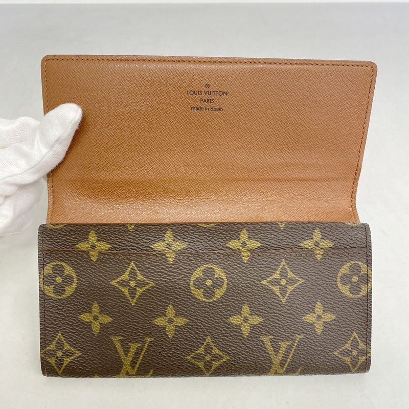 Louis Vuitton Long Wallet Monogram Porte Cirque By Fold M61820 Brown Men Women