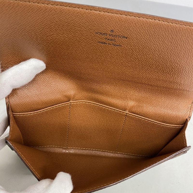 Louis Vuitton Long Wallet Monogram Porte Cirque By Fold M61820 Brown Men Women