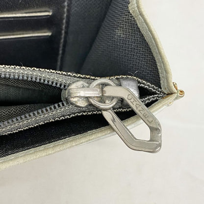 Chanel Wallet Mademoiselle Lambskin Gray Silver Hardware Women