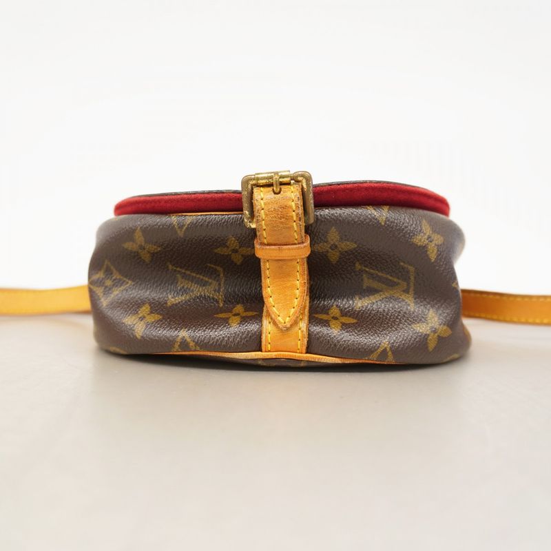 Louis Vuitton Shoulder Bag Monogram Tan Blanc M51179 Brown Ladies