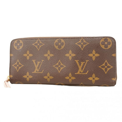Louis Vuitton Long Wallet Monogram Portefeuille Clemence M61298 Brown Rose