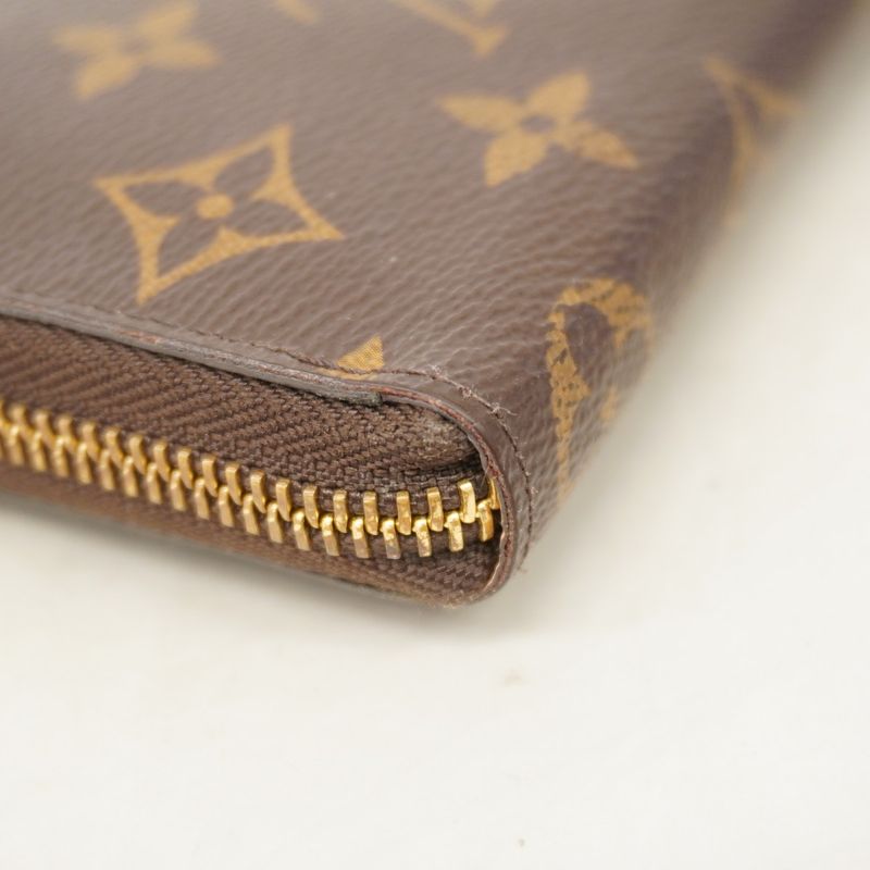 Louis Vuitton Long Wallet Monogram Portefeuille Clemence M61298 Brown Rose