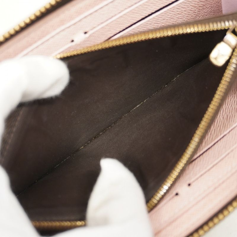 Louis Vuitton Long Wallet Monogram Portefeuille Clemence M61298 Brown Rose