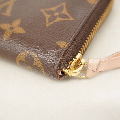 Louis Vuitton Long Wallet Monogram Portefeuille Clemence M61298 Brown Rose