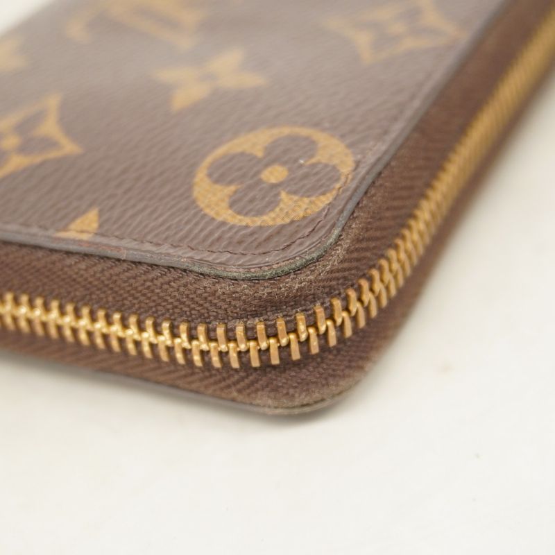 Louis Vuitton Long Wallet Monogram Portefeuille Clemence M61298 Brown Rose