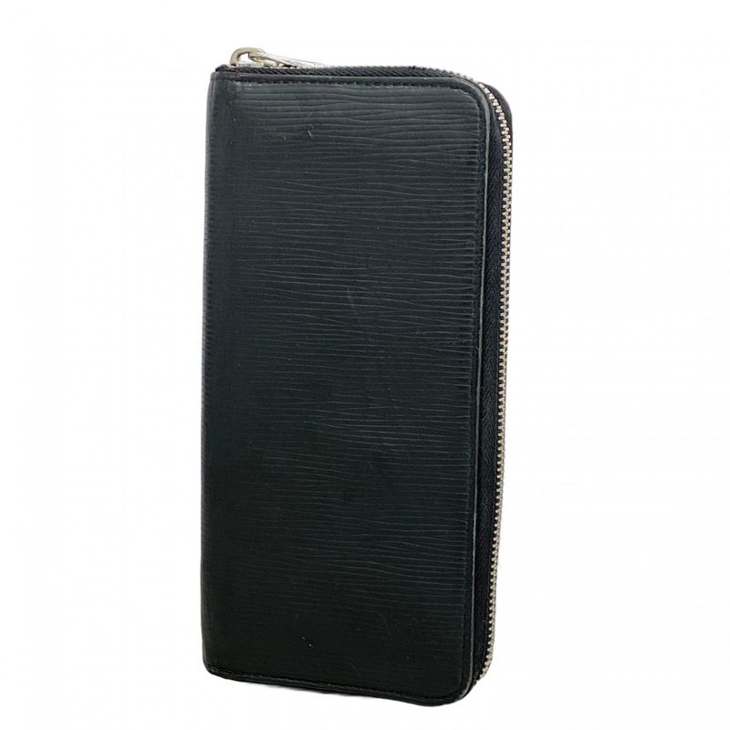 Louis Vuitton Epi Zippy Wallet Vertical M60965 Noir Black Men's