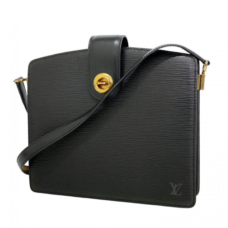 Louis Vuitton Epi Capuchin Shoulder Bag M52342 Noir Black Women