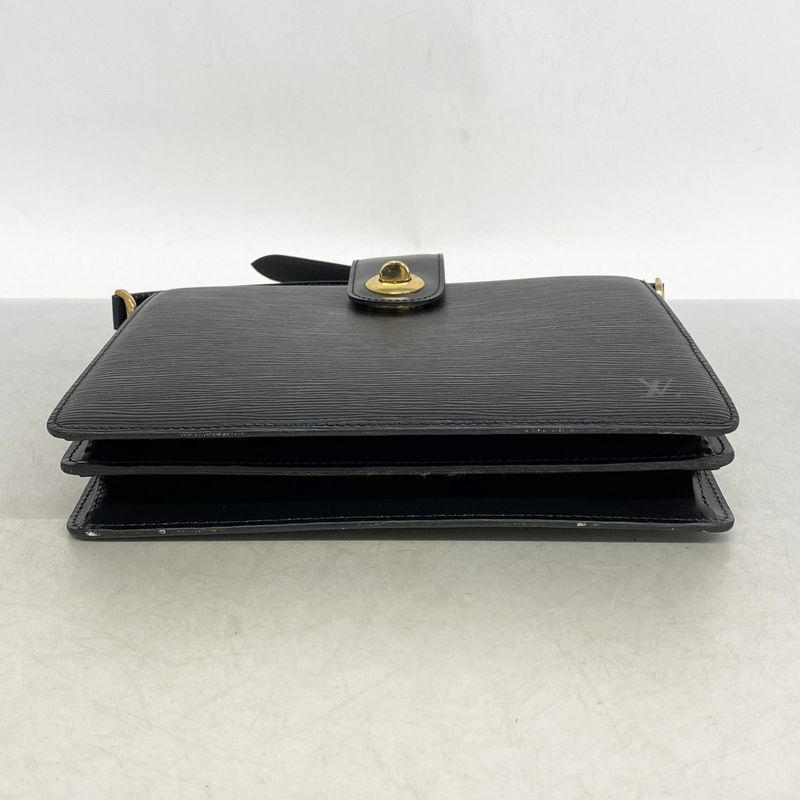 Louis Vuitton Epi Capuchin Shoulder Bag M52342 Noir Black Women