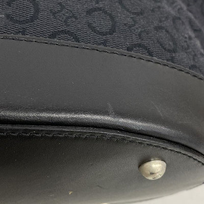 Celine Tote Bag C Macadam Canvas Black Silver Hardware Women's