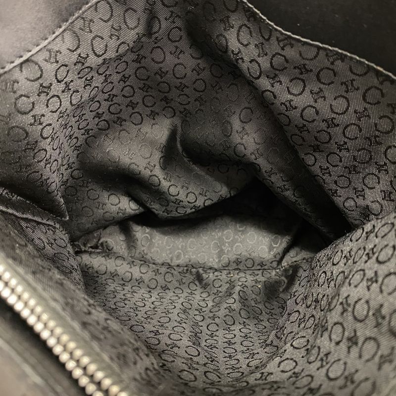 Celine Tote Bag C Macadam Canvas Black Silver Hardware Women's