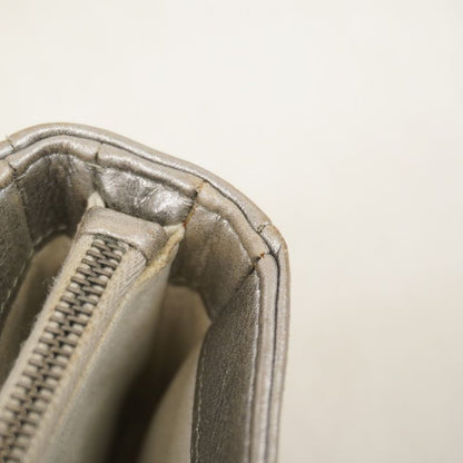 Chanel Pouch Boy Chanel Lambskin Gray Silver Hardware Women