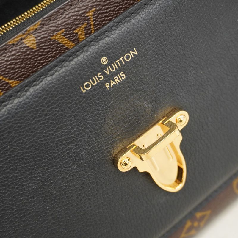 Louis Vuitton Shoulder Bag Monogram Victoire M41730 Brown Noir Black Women