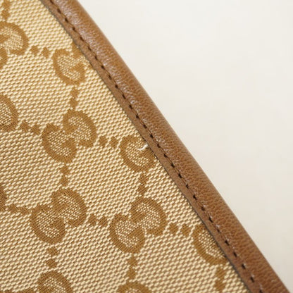 Gucci Tote Bag GG Canvas Horsebit 623694 Canvas Beige Brown Gold Hardware