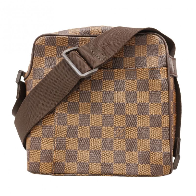 Louis Vuitton Shoulder Bag Damier Olaf PM N41442 Ebène Men's