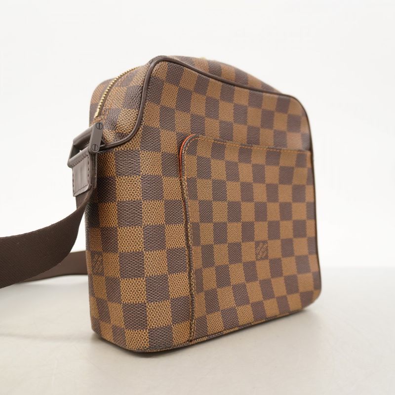 Louis Vuitton Shoulder Bag Damier Olaf PM N41442 Ebène Men's