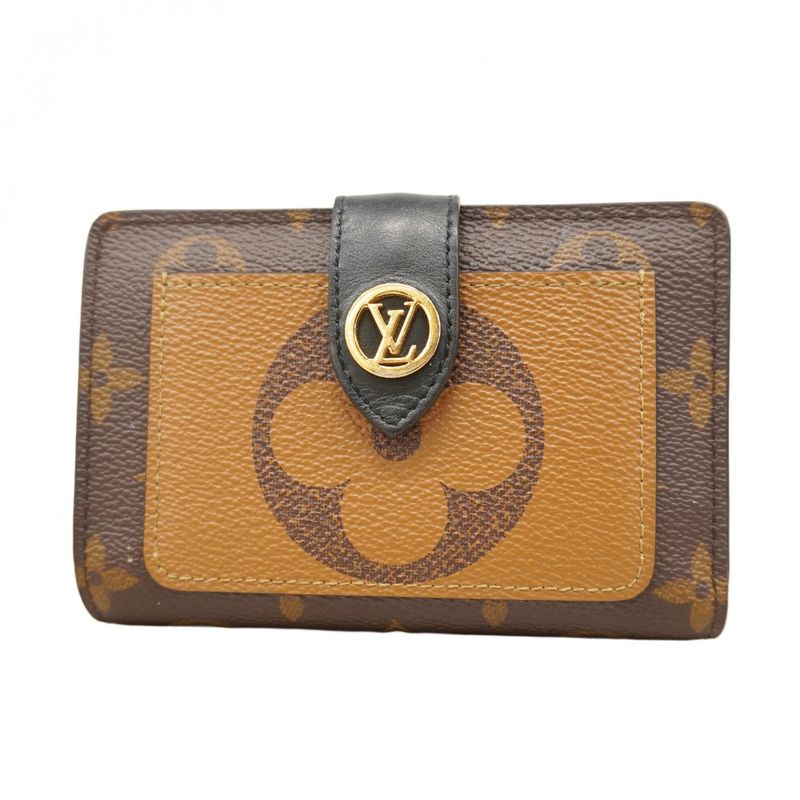 Louis Vuitton Wallet Monogram Reverse Portefeuille Juliette M69432 Brown Ladies