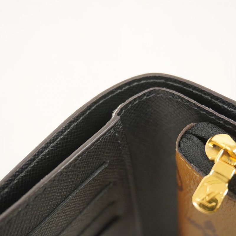 Louis Vuitton Wallet Monogram Reverse Portefeuille Juliette M69432 Brown Ladies