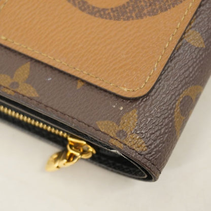 Louis Vuitton Wallet Monogram Reverse Portefeuille Juliette M69432 Brown Ladies