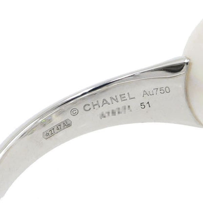 Chanel Plume du Chanel Ring Pearl & Diamond #51 (size Around 10.5)