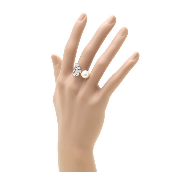 Chanel Plume du Chanel Ring Pearl & Diamond #51 (size Around 10.5)