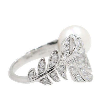 Chanel Plume du Chanel Ring Pearl & Diamond #51 (size Around 10.5)