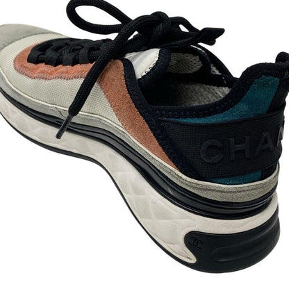 Chanel Sneakers Shoes Fabric Suede Multicolor Here Mark Logo