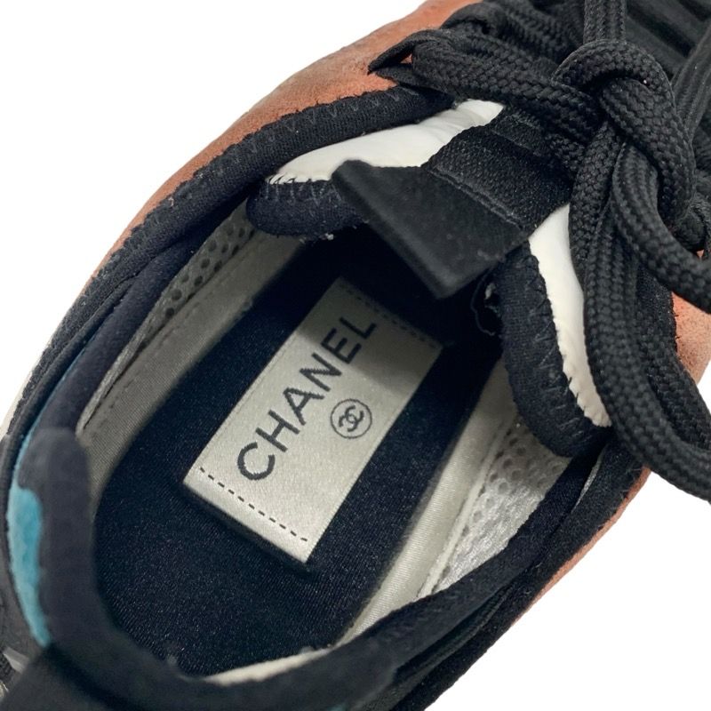 Chanel Sneakers Shoes Fabric Suede Multicolor Here Mark Logo
