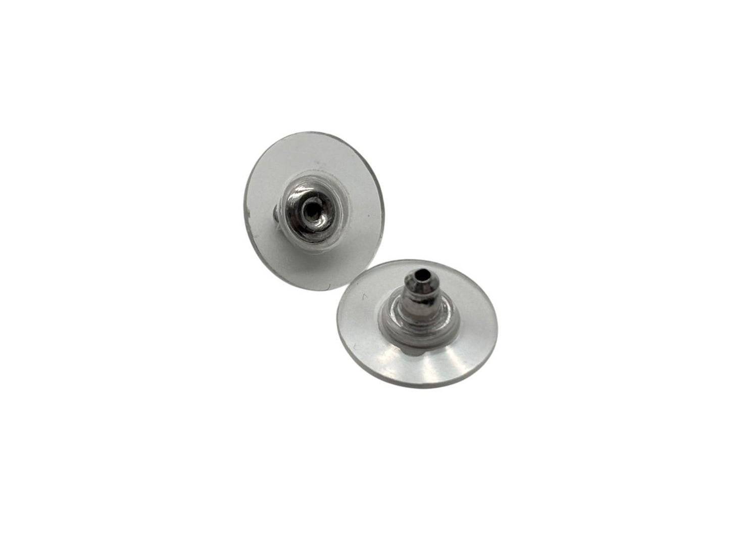 Chanel CC Logo Earrings Rhinestone Metal Clear Silver — view 7