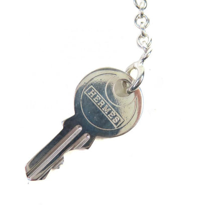 ◇hermes Sv925 Cadena Key Motif H Logo Necklace Pendant Top Accessory Silver