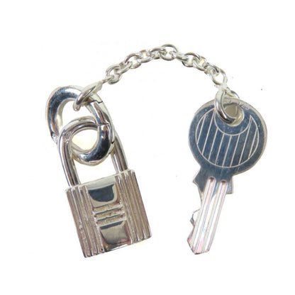 ◇hermes Sv925 Cadena Key Motif H Logo Necklace Pendant Top Accessory Silver