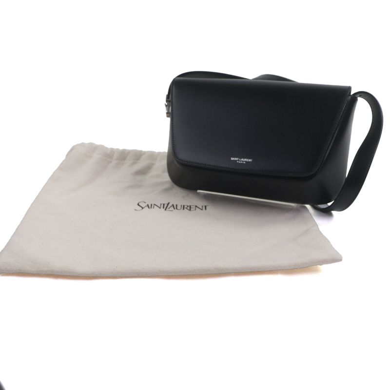 Beautiful ▼saint Laurent Paris Saint Laurent Paris 821003 Small Crossbody Smooth Leather Logo Flap Shoulder Bag