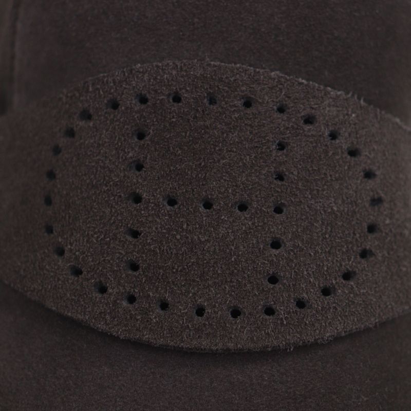 Hermes Evelyn Perforated H Logo Suede Leather Shoes Loafers Dark Brown 43.5