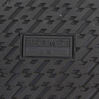 Hermes Evelyn Perforated H Logo Suede Leather Shoes Loafers Dark Brown 43.5