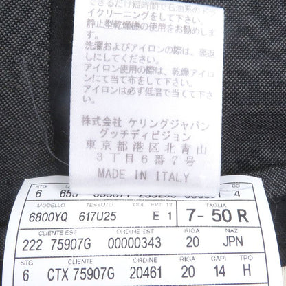 Gucci 581381 Mohair Wool Sideline Partially Silk 100% Slacks Trouser Pants Gray