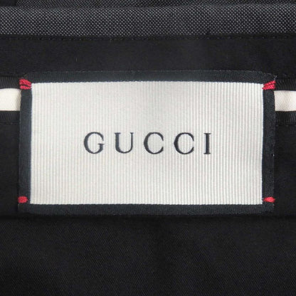 Gucci 581381 Mohair Wool Sideline Partially Silk 100% Slacks Trouser Pants Gray