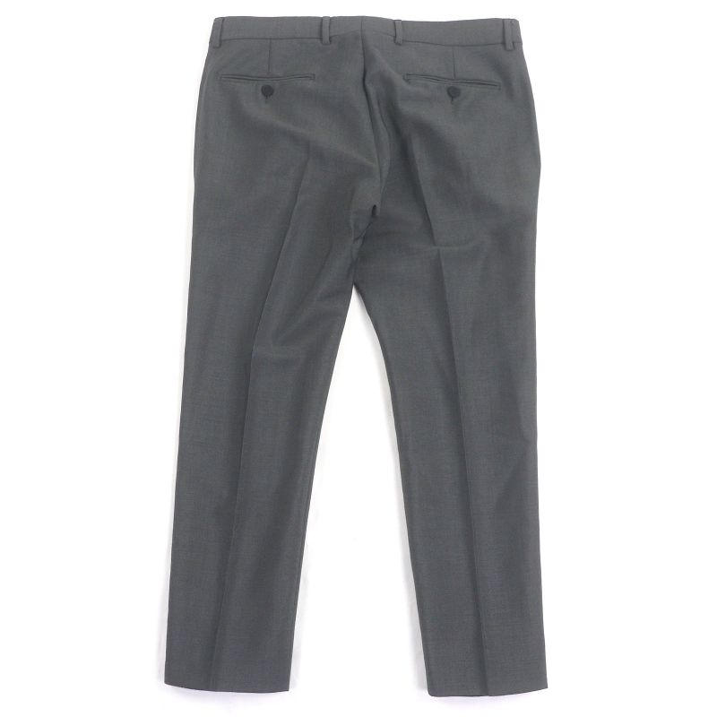 Gucci 581381 Mohair Wool Sideline Partially Silk 100% Slacks Trouser Pants Gray
