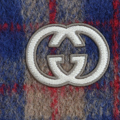 Gucci 770761 70% Wool Interlocking G Patch Checked Single Jacket Tailored