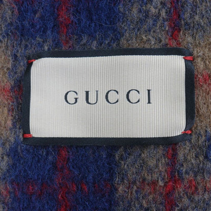 Gucci 770761 70% Wool Interlocking G Patch Checked Single Jacket Tailored